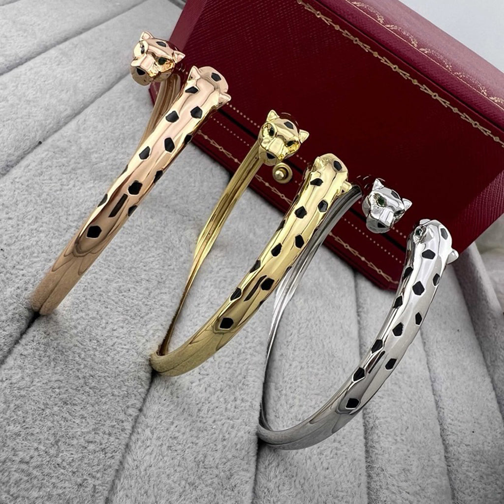 [⭐Hinora Jewelry]PANTHERE DOUBLE HEADED OPEN BRACELET