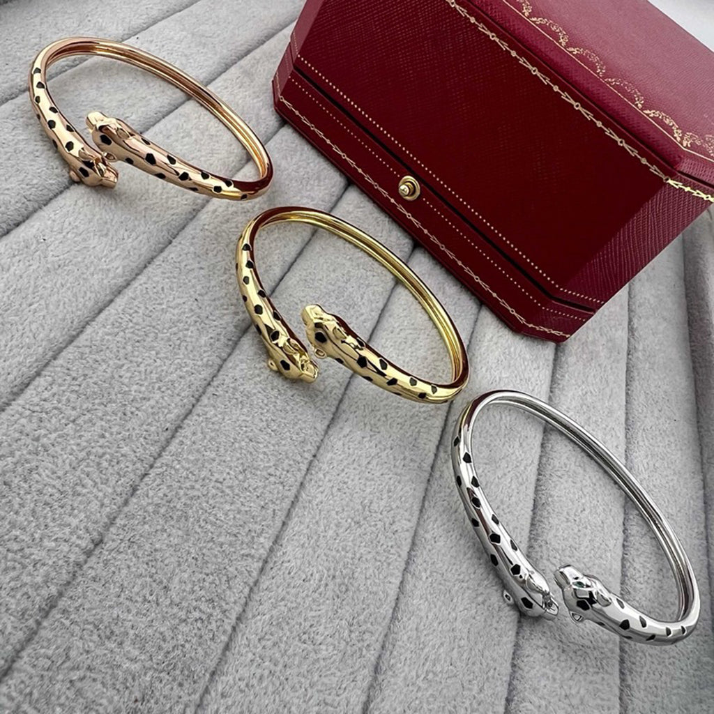 [⭐Hinora Jewelry]PANTHERE DOUBLE HEADED OPEN BRACELET