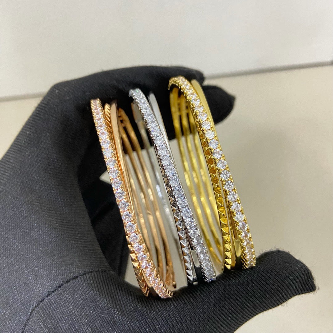 [⭐Hinora Jewelry]ETINCELLE HALF-PAVED DIAMOND BRACELET