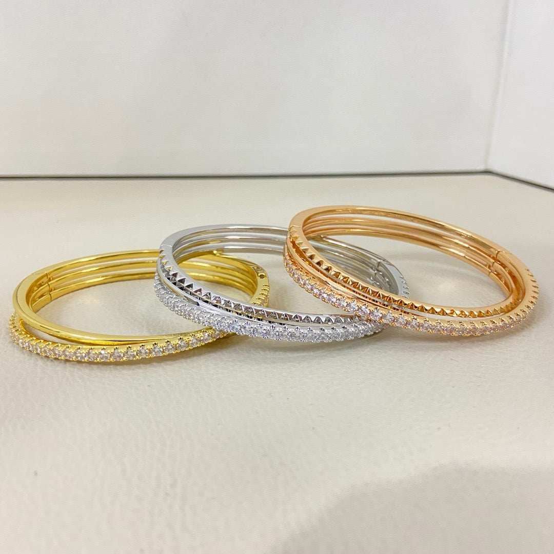 [⭐Hinora Jewelry]ETINCELLE HALF-PAVED DIAMOND BRACELET