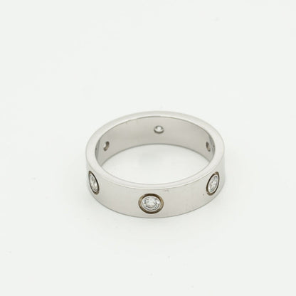 [⭐Hinora Jewelry]LOVE RING 5.5MM 6 DIAMONDS SILVER