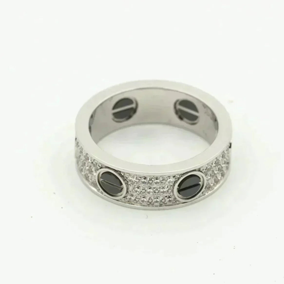 [⭐Hinora Jewelry]LOVE RING 5.5MM DIAMONDS PAVED CERAMIC