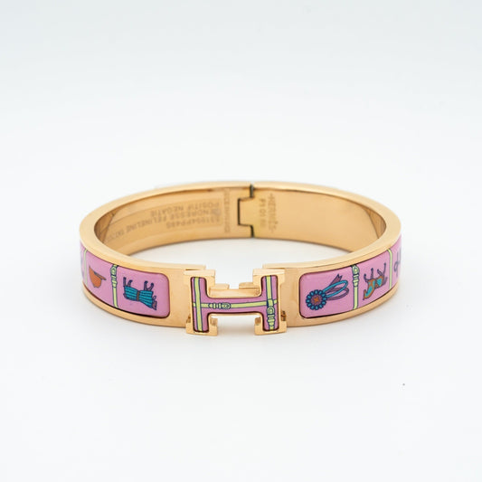 [⭐Hinora Jewelry]H PINK GOLD BRACELET PINK CERAMIC
