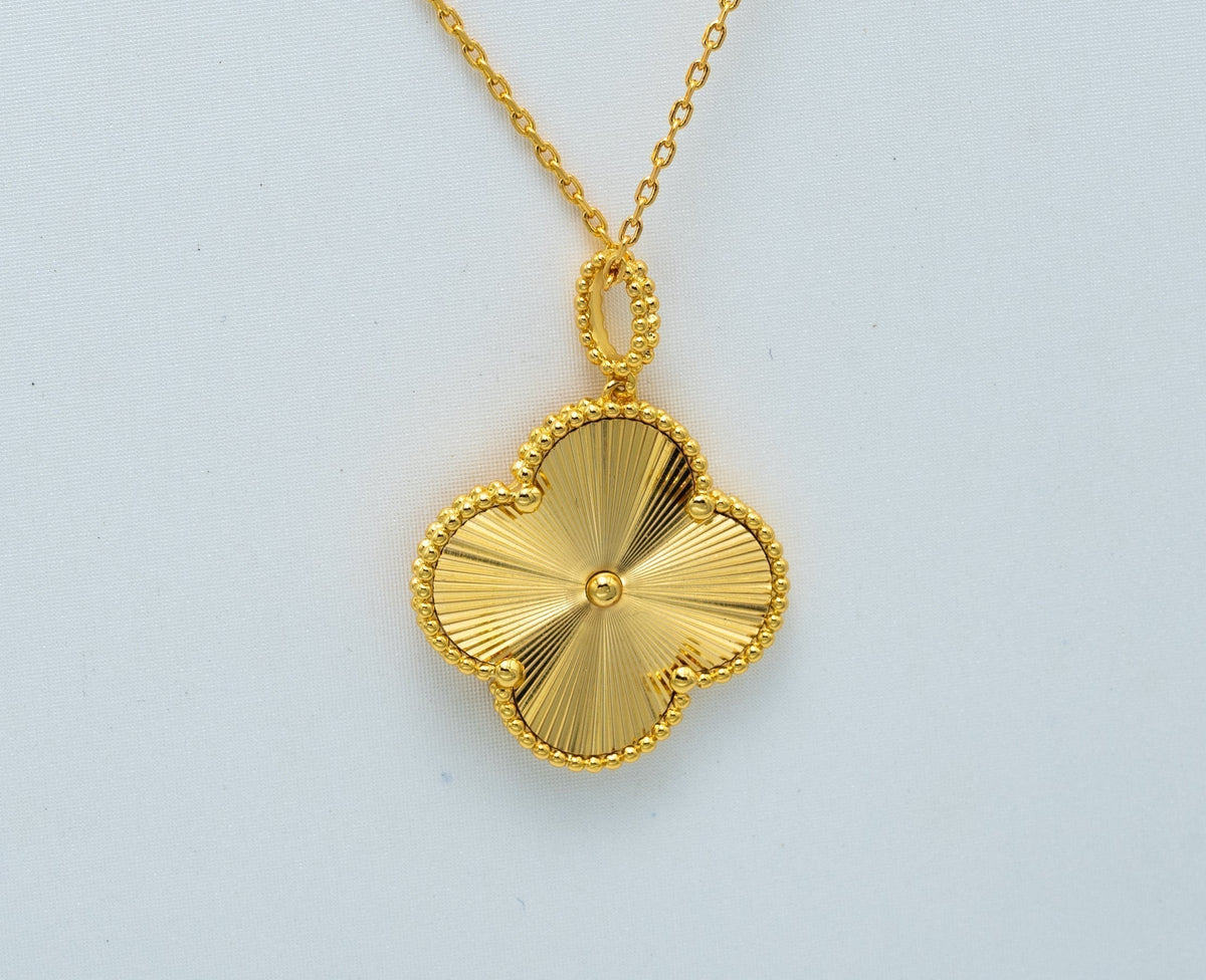 [⭐Hinora Jewelry]CLOVER 25MM PEDANT NECKLACE GOLD