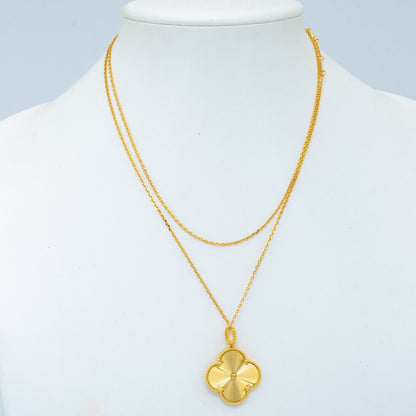 [⭐Hinora Jewelry]CLOVER 25MM PEDANT NECKLACE GOLD