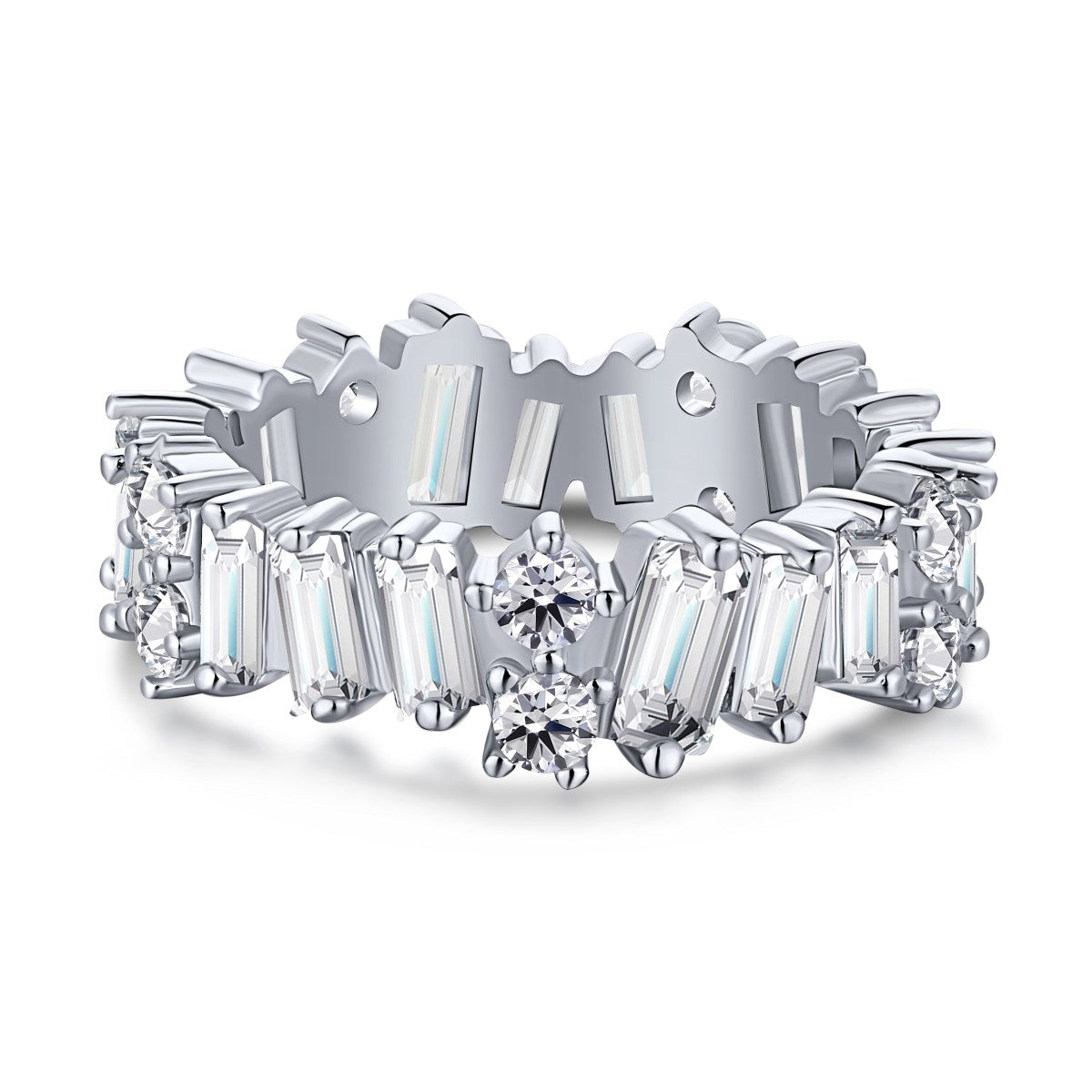 [Hinora Jewelry]Delicate Multi Shape Tennis Ring