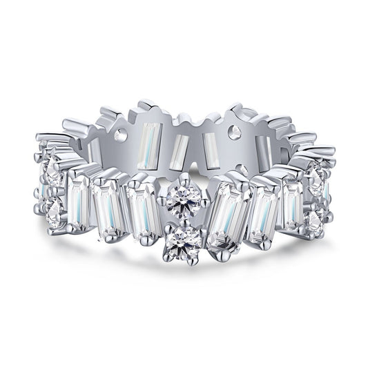 [Hinora Jewelry]Delicate Multi Shape Tennis Ring