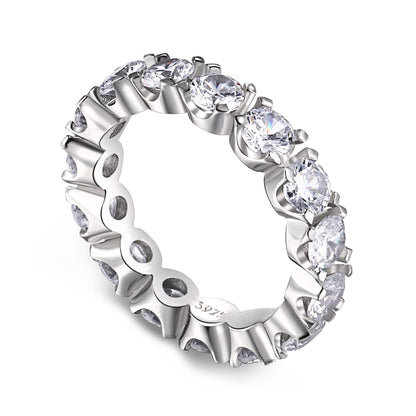 [Hinora Jewelry]Eternity Round Cut Tennis Ring