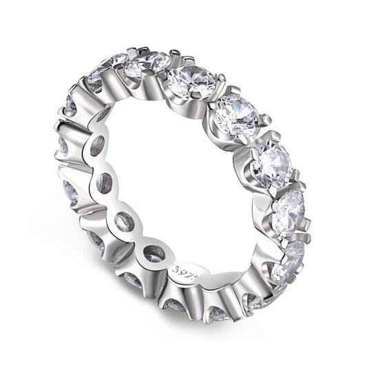 [Hinora Jewelry]Eternity Round Cut Tennis Ring