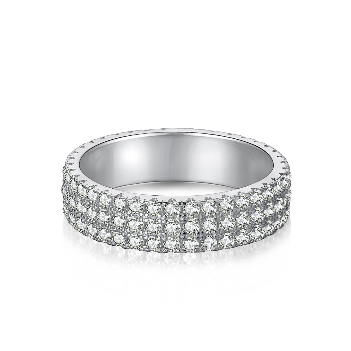 [Hinora Jewelry]Dainty Round Cut Tennis Ring