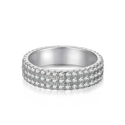 [Hinora Jewelry]Dainty Round Cut Tennis Ring