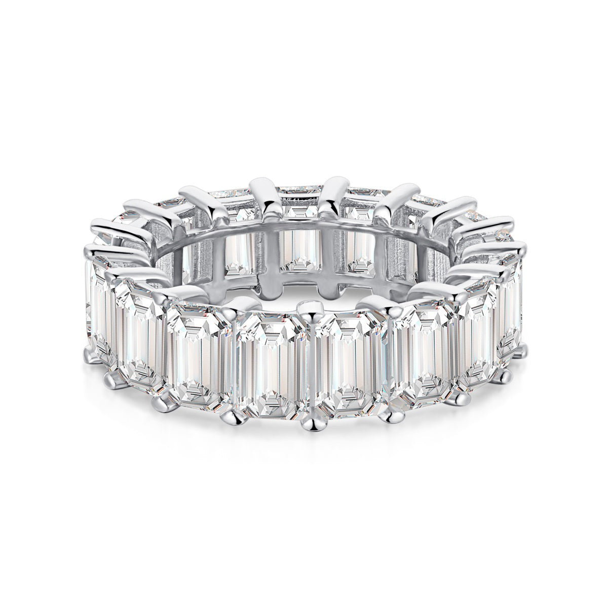 [Hinora Jewelry]0.75 Carat Elegant Emerald Cut Tennis Ring