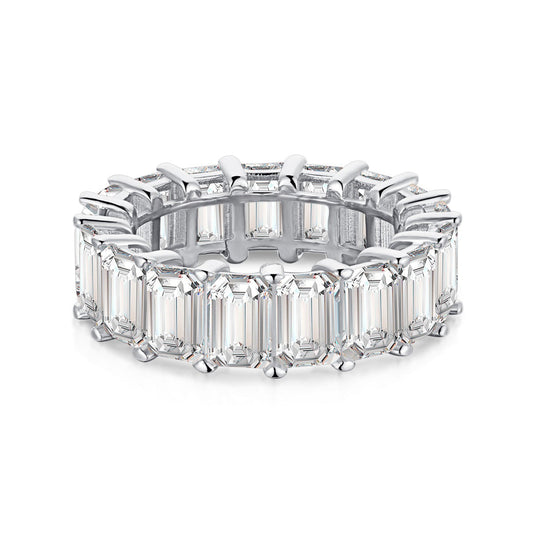 [Hinora Jewelry]0.75 Carat Elegant Emerald Cut Tennis Ring