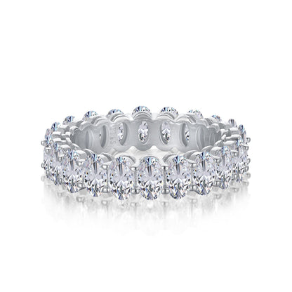 [Hinora Jewelry]Ornate Oval Cut Tennis Ring