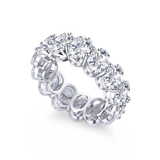 [Hinora Jewelry]Dainty Elongated Cushion Cut Tennis Ring