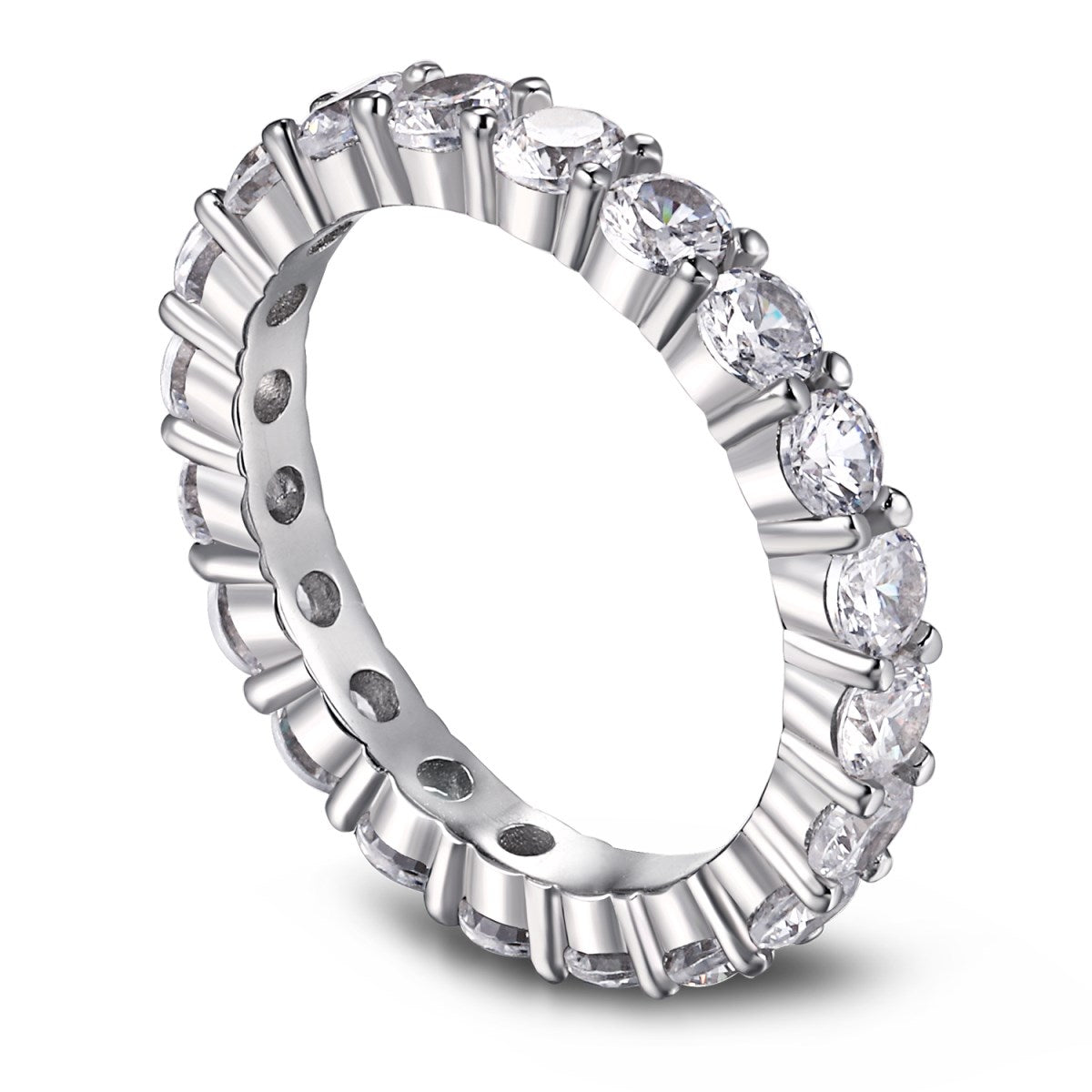 [Hinora Jewelry]Sparkling Round Cut Tennis Ring