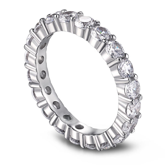 [Hinora Jewelry]Sparkling Round Cut Tennis Ring