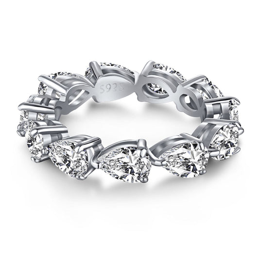 [Hinora Jewelry]Exquisite Pear Cut Tennis Ring