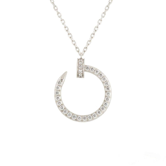 [⭐Hinora Jewelry]JUSTE NECKLACE SILVER DIAMONDS