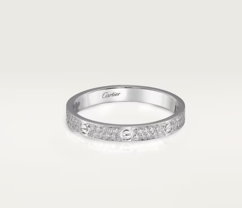[⭐Hinora Jewelry]LOVE RING 2.6mm-wide full-diamond ring silver