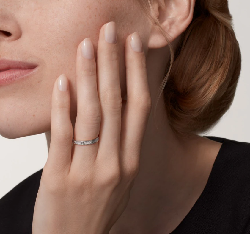 [⭐Hinora Jewelry]LOVE RING 2.6mm-wide full-diamond ring silver