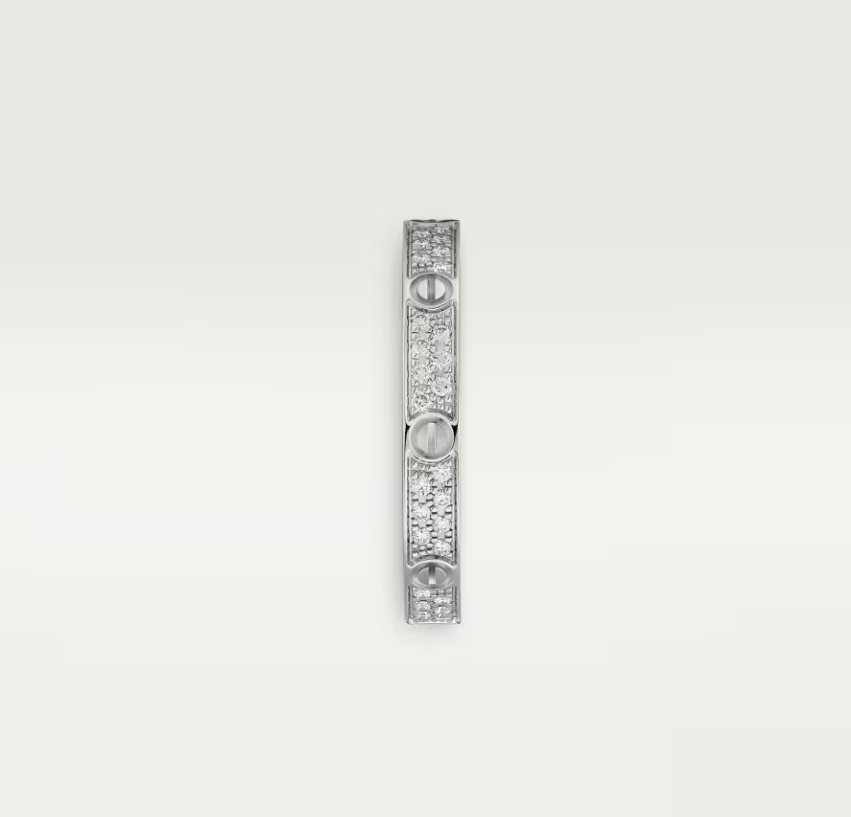 [⭐Hinora Jewelry]LOVE RING 2.6mm-wide full-diamond ring silver