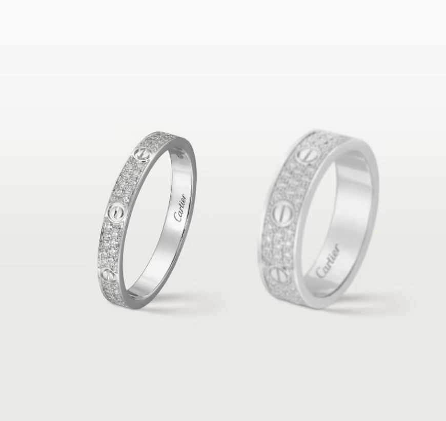 [⭐Hinora Jewelry]LOVE RING 2.6mm-wide full-diamond ring silver