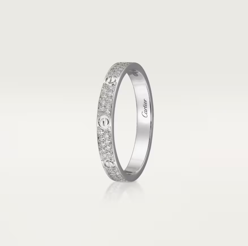 [⭐Hinora Jewelry]LOVE RING 2.6mm-wide full-diamond ring silver