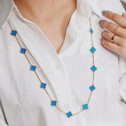 [⭐Hinora Jewelry]CLOVER 20 MOTIFS TURQUOISE GOLD