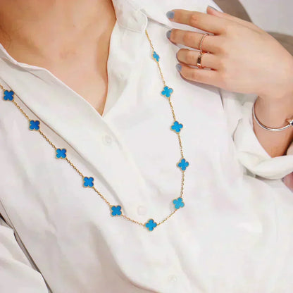 [⭐Hinora Jewelry]CLOVER 20 MOTIFS TURQUOISE GOLD