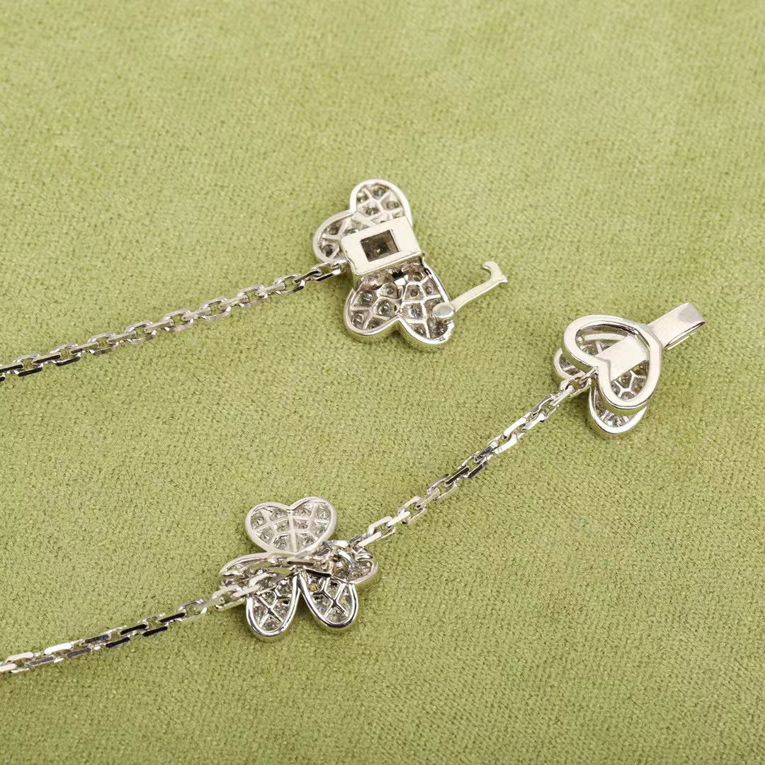 [⭐Hinora Jewelry]FRIVOLE SILVER 9 FLOWERS NECKLACE