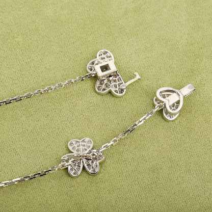 [⭐Hinora Jewelry]FRIVOLE SILVER 9 FLOWERS NECKLACE