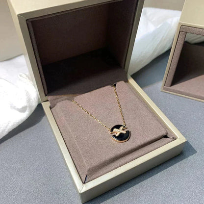 [⭐Hinora Jewelry]JEUX DE ROSE GOLD DIAMOND NECKLACE