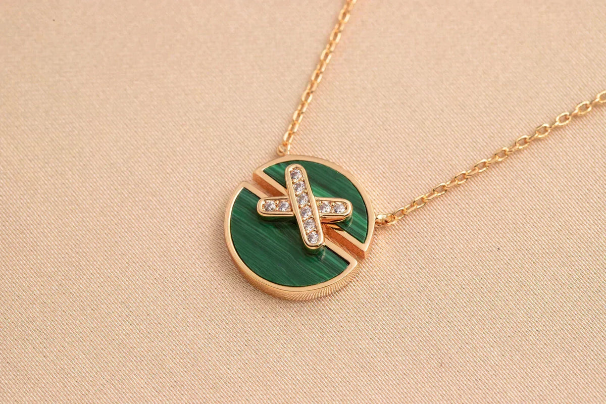 [⭐Hinora Jewelry]JEUX DE ROSE GOLD DIAMOND NECKLACE