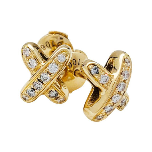 [⭐Hinora Jewelry]JEUX DE GOLD DIAMOND EARRINGS