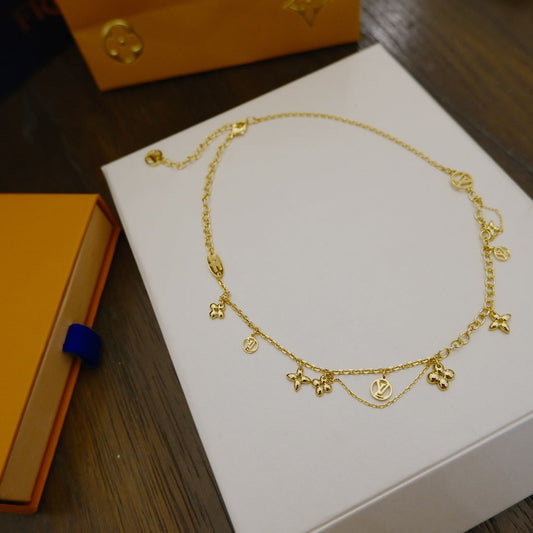 [⭐Hinora Jewelry]BLOOMING SUPPLE NECKLACE BRASS