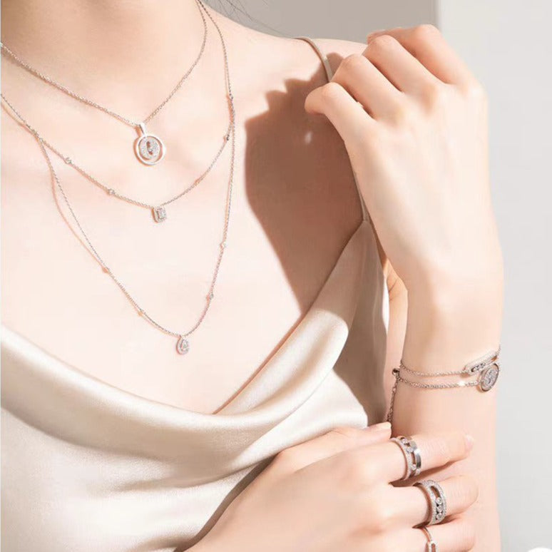 [⭐Hinora Jewelry]Demo MOVER PM PAVED NECKLACE