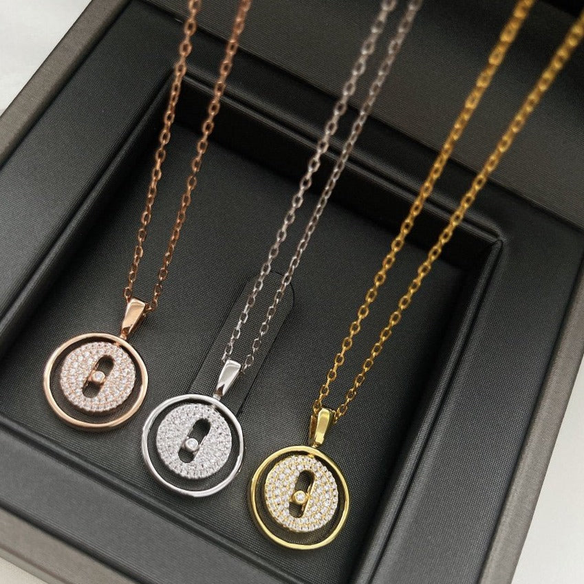 [⭐Hinora Jewelry]Demo MOVER PM PAVED NECKLACE