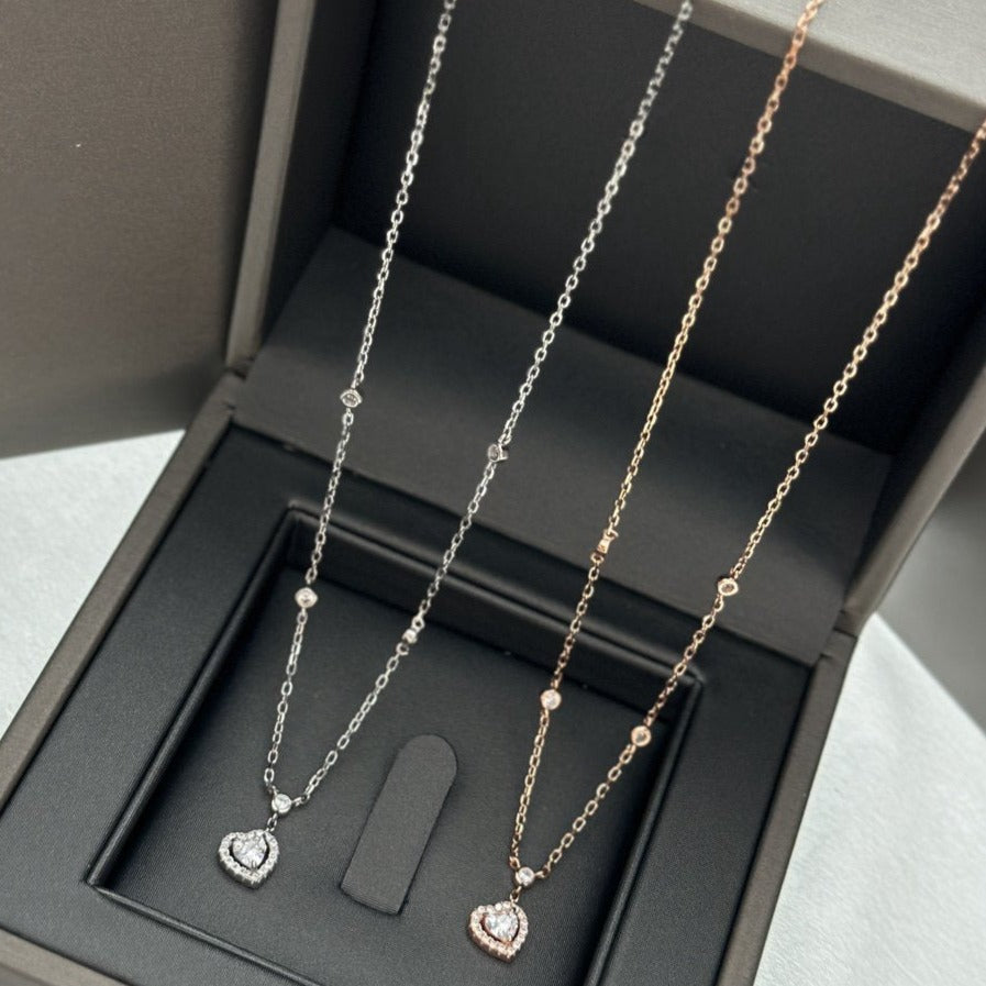 [⭐Hinora Jewelry]JOY HEART DIAMOND NECKLACE