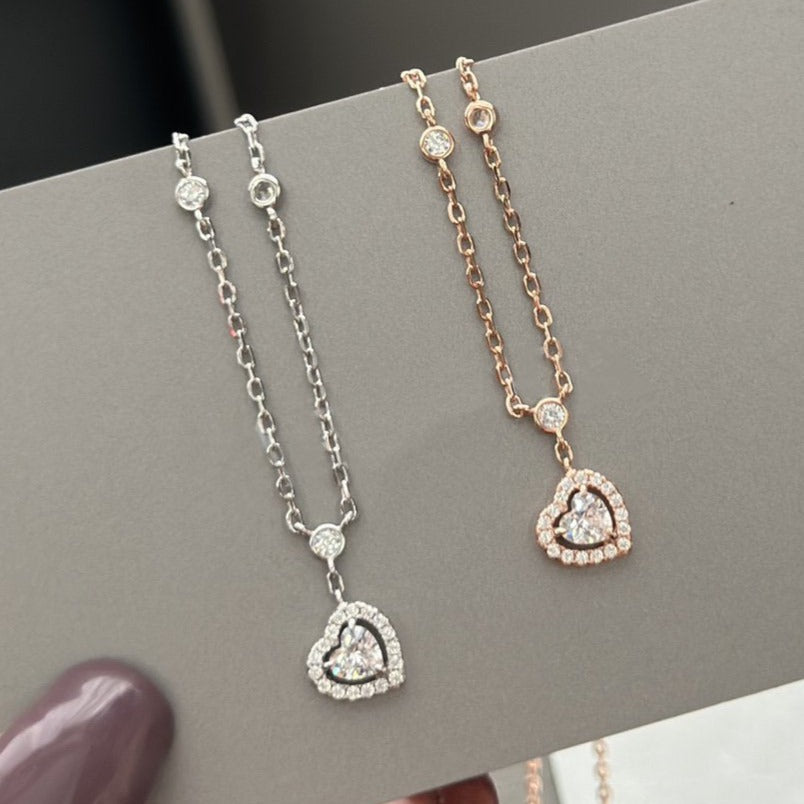 [⭐Hinora Jewelry]JOY HEART DIAMOND NECKLACE