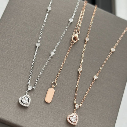 [⭐Hinora Jewelry]JOY HEART DIAMOND NECKLACE