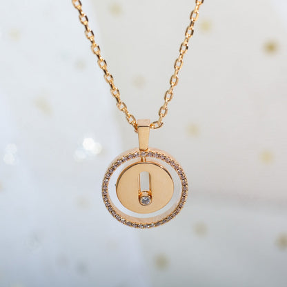 [⭐Hinora Jewelry]Demo MOVE PM NECKLACE PINK GOLD DIAMOND
