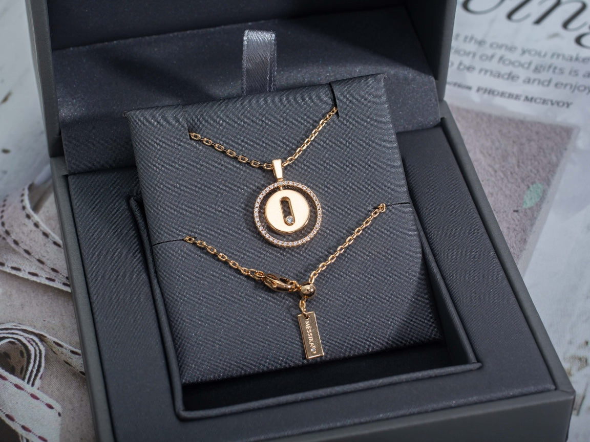 [⭐Hinora Jewelry]Demo MOVE PM NECKLACE PINK GOLD DIAMOND