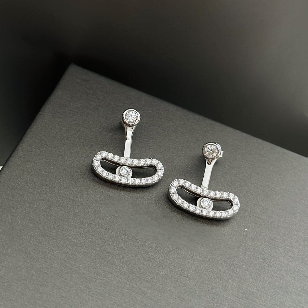 [⭐Hinora Jewelry]MOVE UNO SILVER DIAMOND EARRINGS