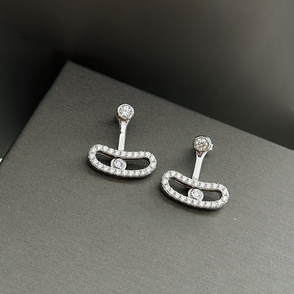 [⭐Hinora Jewelry]MOVE UNO SILVER DIAMOND EARRINGS