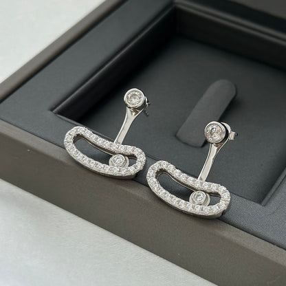 [⭐Hinora Jewelry]MOVE UNO SILVER DIAMOND EARRINGS
