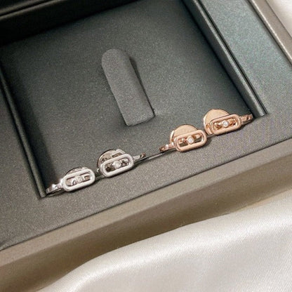[⭐Hinora Jewelry]CREOLES MOVE UNO MINI 1 DIAMOND EARRINGS