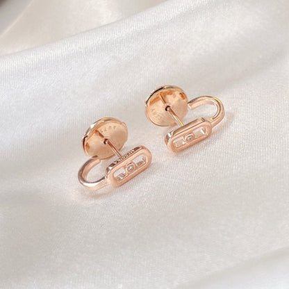 [⭐Hinora Jewelry]CREOLES MOVE UNO MINI 1 DIAMOND EARRINGS