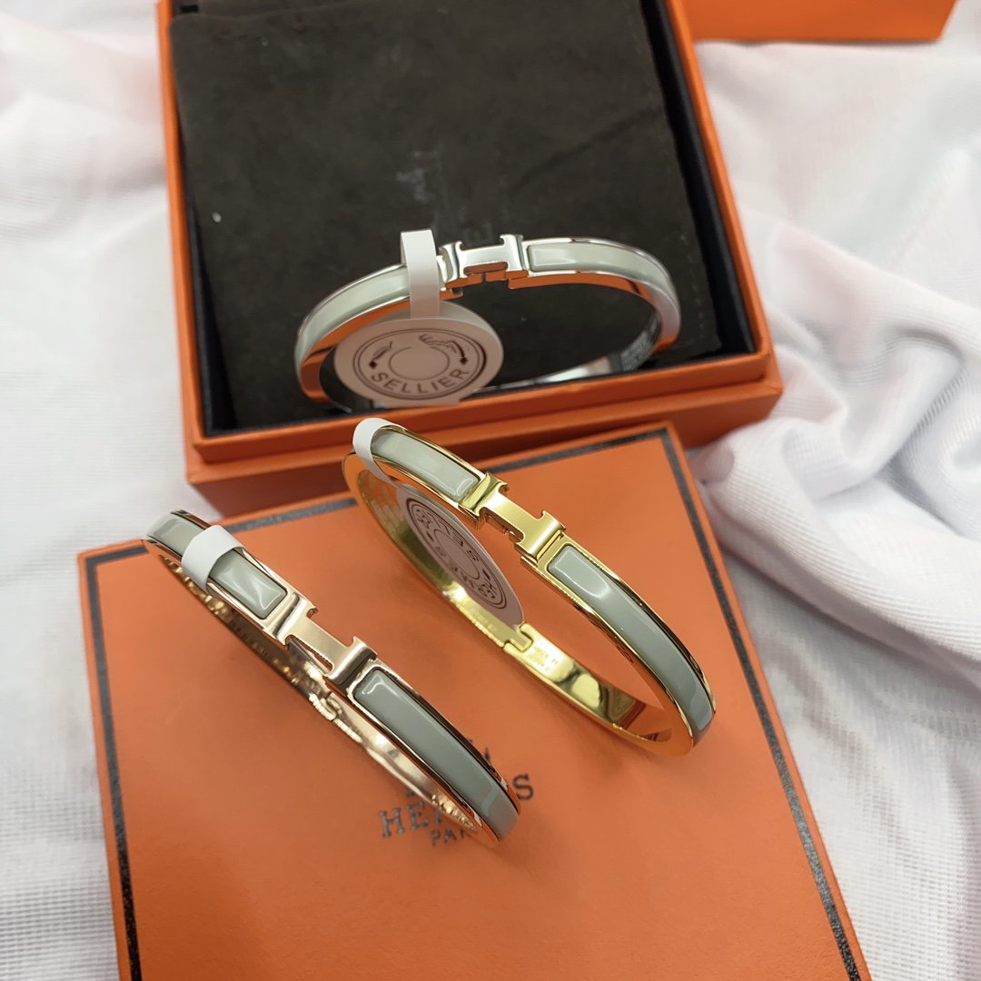 [⭐Hinora Jewelry]CLASSIC HM CLIC GREEN 8MM ENAMEL BRACELET
