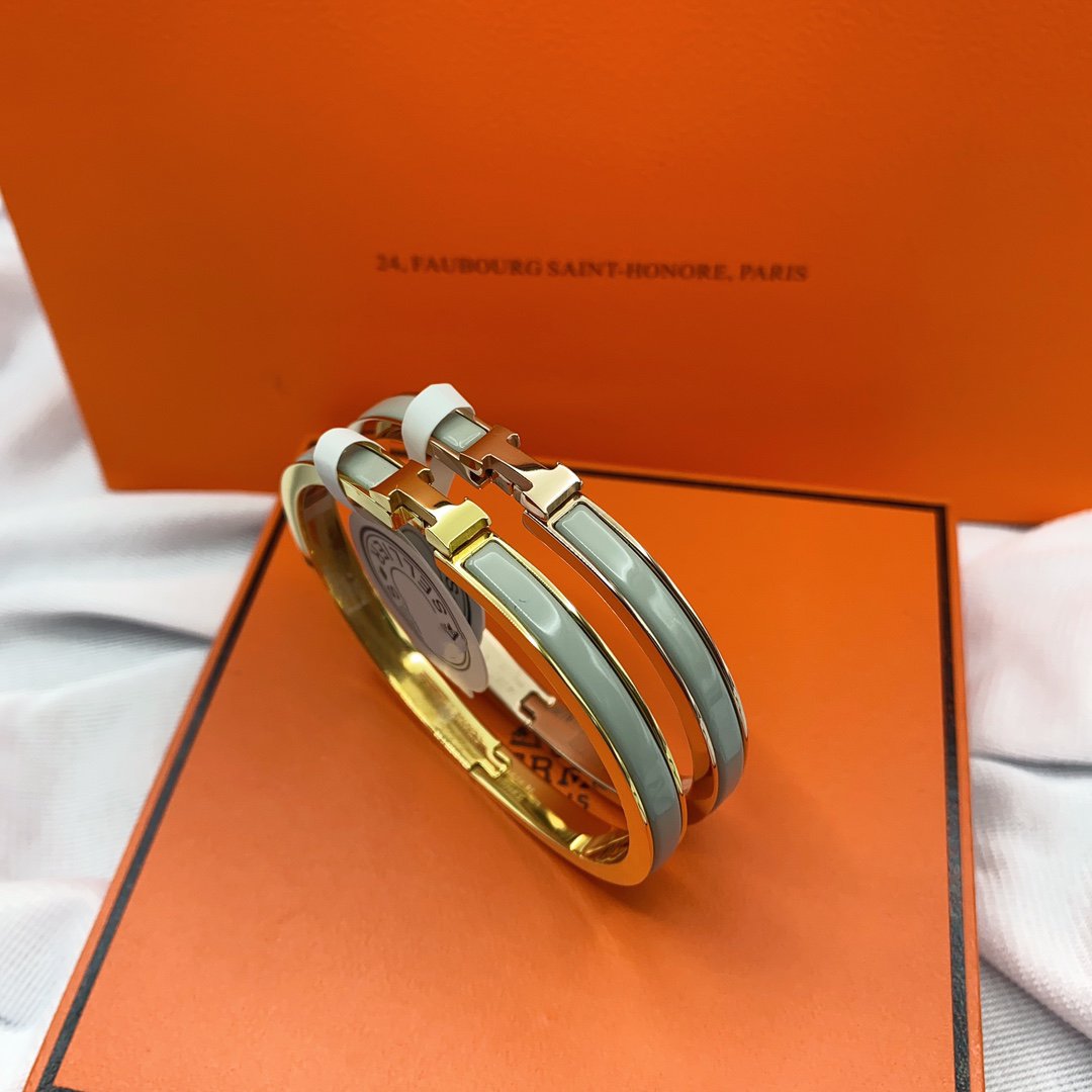 [⭐Hinora Jewelry]CLASSIC HM CLIC GREEN 8MM ENAMEL BRACELET